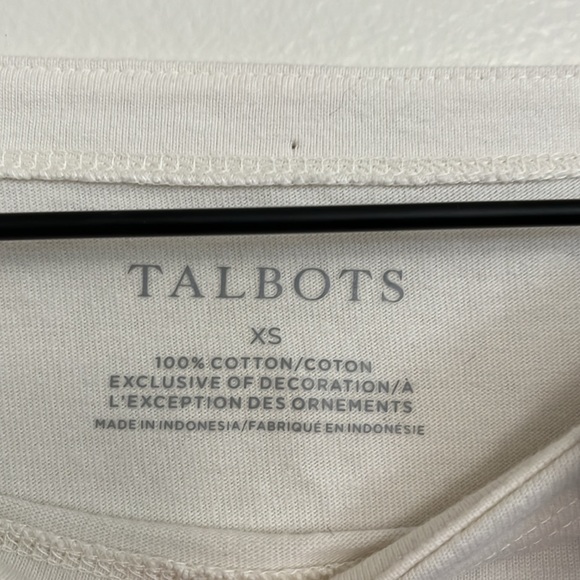 Talbots Chambray Bow Stripe Top - Picture 6 of 7